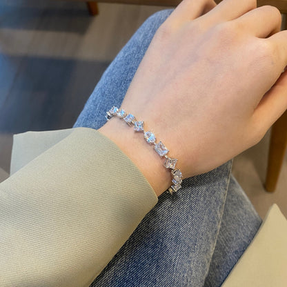 [Regalia Jewelry]Unique Exquisite Multi Cut Daily Bracelet