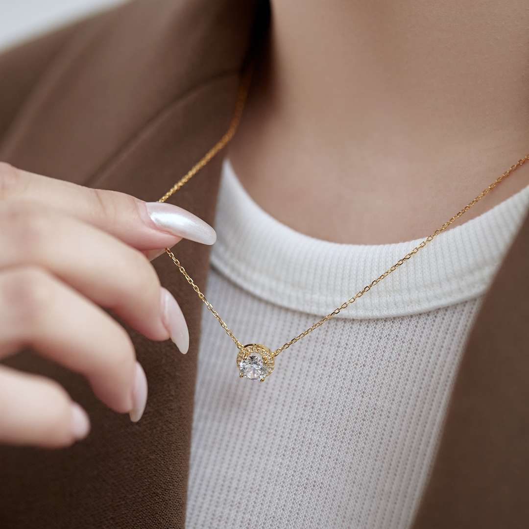 [Regalia Jewelry]Luxurious Round Cut Necklace
