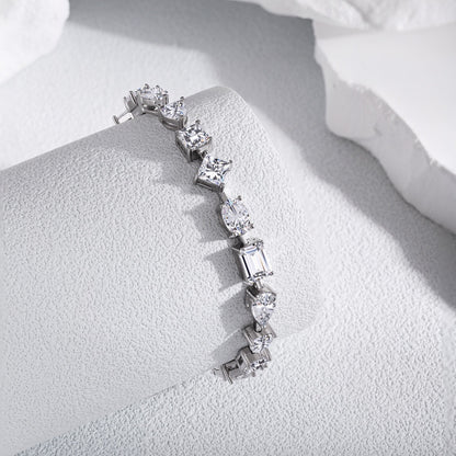 [Regalia Jewelry]Unique Exquisite Multi Cut Daily Bracelet