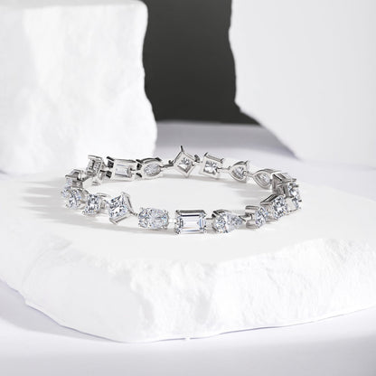 [Regalia Jewelry]Unique Exquisite Multi Cut Daily Bracelet