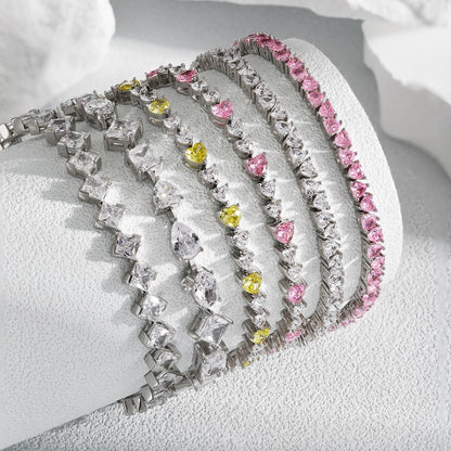 [Regalia Jewelry]Unique Exquisite Multi Cut Daily Bracelet