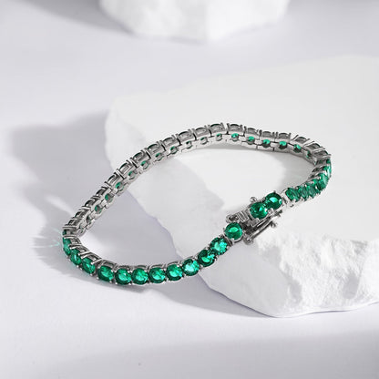 [Regalia Jewelry]Radiant Colorful Round Cut Party Bracelet