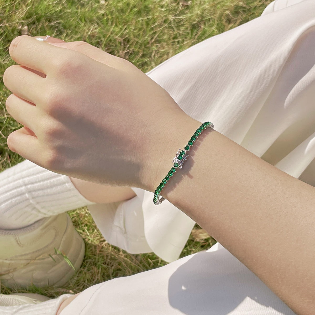 [Regalia Jewelry]Radiant Colorful Round Cut Party Bracelet