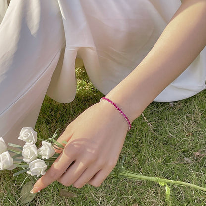 [Regalia Jewelry]Radiant Colorful Round Cut Party Bracelet