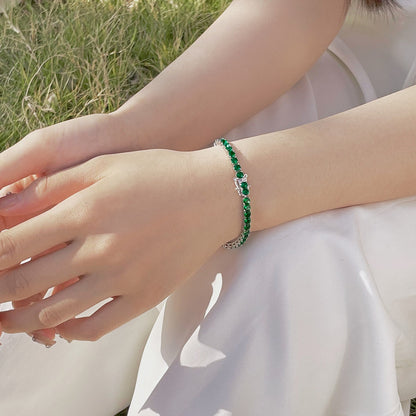 [Regalia Jewelry]Radiant Colorful Round Cut Party Bracelet