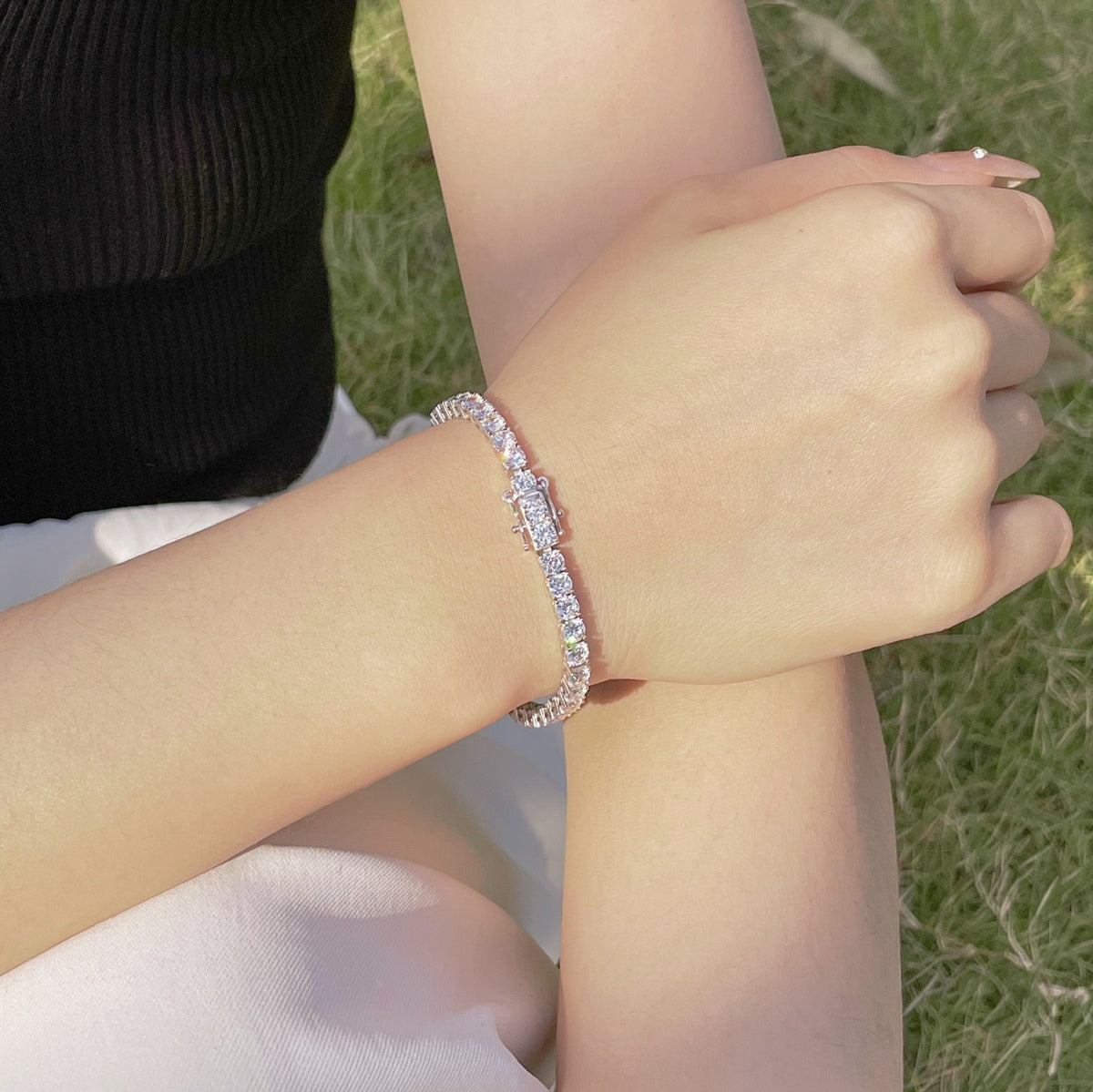 [Regalia Jewelry]Radiant Colorful Round Cut Party Bracelet