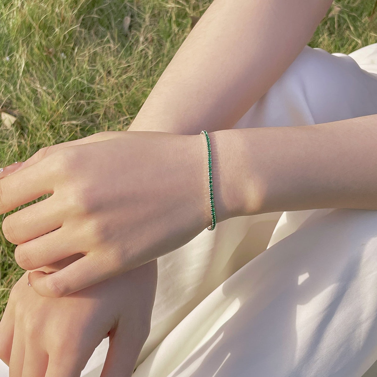[Regalia Jewelry]Radiant Colorful Round Cut Party Bracelet