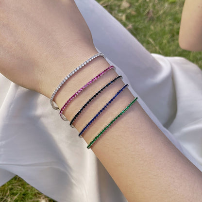 [Regalia Jewelry]Radiant Colorful Round Cut Party Bracelet