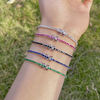[Regalia Jewelry]Radiant Colorful Round Cut Party Bracelet