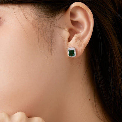 [Regalia Jewelry]Luxurious Dainty Emerald Cut Banquet Earrings