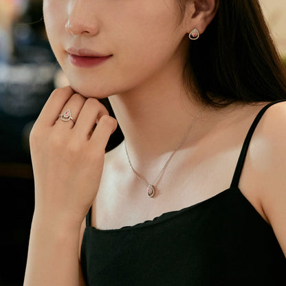 [Regalia Jewelry]Sparkling Delicate Water Drop Shape Daily Earrings