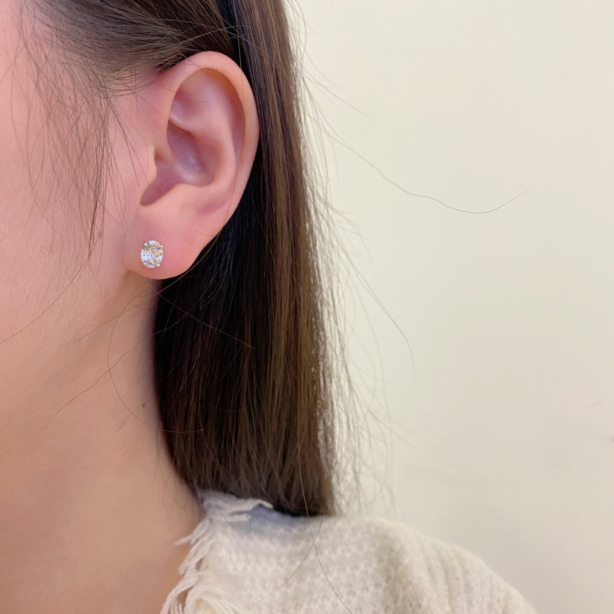 [Regalia Jewelry]Oval Classic Dignified Elegant Earrings