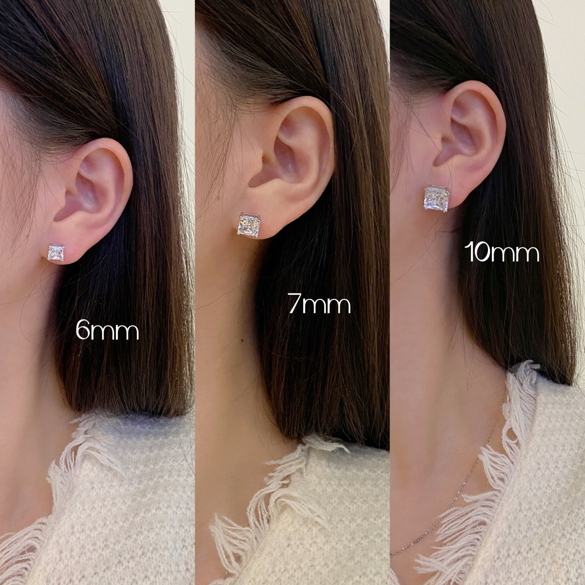 [Regalia Jewelry]Delicate Square Shape Earrings