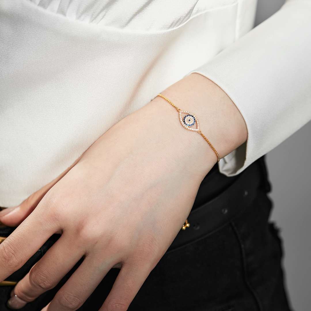 [Regalia Jewelry]Dazzling Eye Shape Necklace