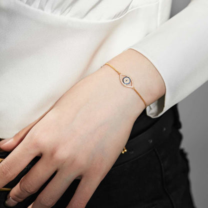 [Regalia Jewelry]Dazzling Eye Shape Necklace