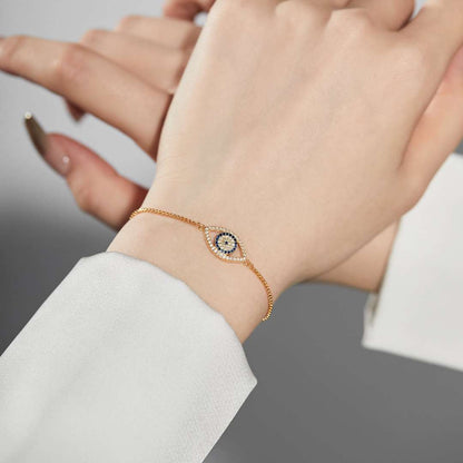 [Regalia Jewelry]Dazzling Eye Shape Necklace