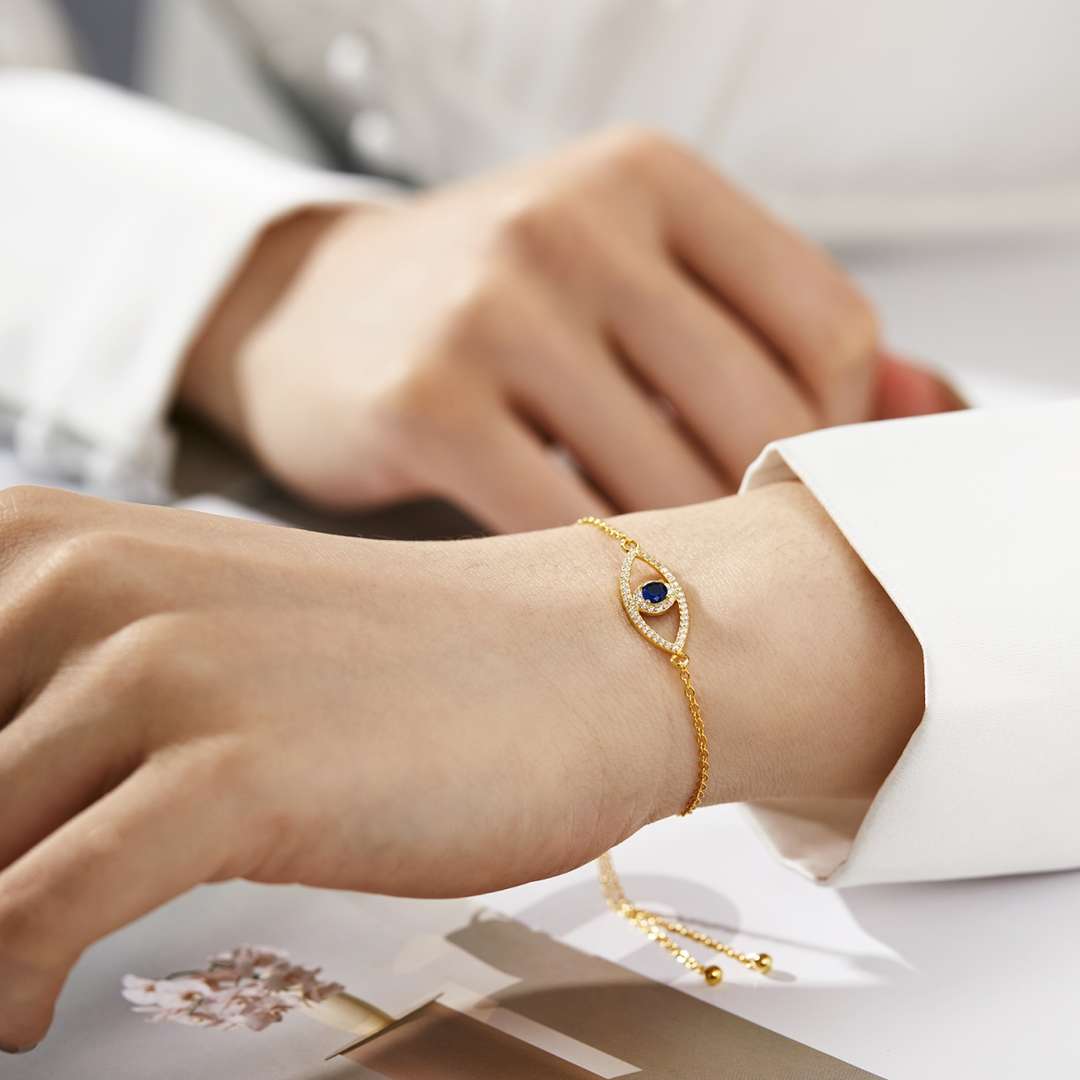 [Regalia Jewelry]Devil's Eye Hollow Design Bracelet