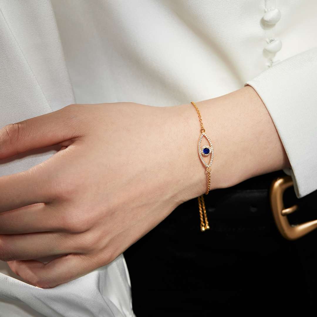 [Regalia Jewelry]Devil's Eye Hollow Design Bracelet