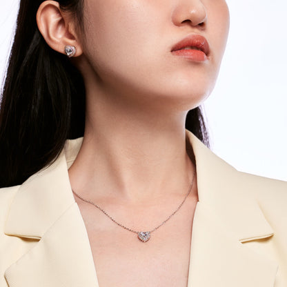 [Regalia Jewelry]Dazzling Heart Shape Lover Earrings