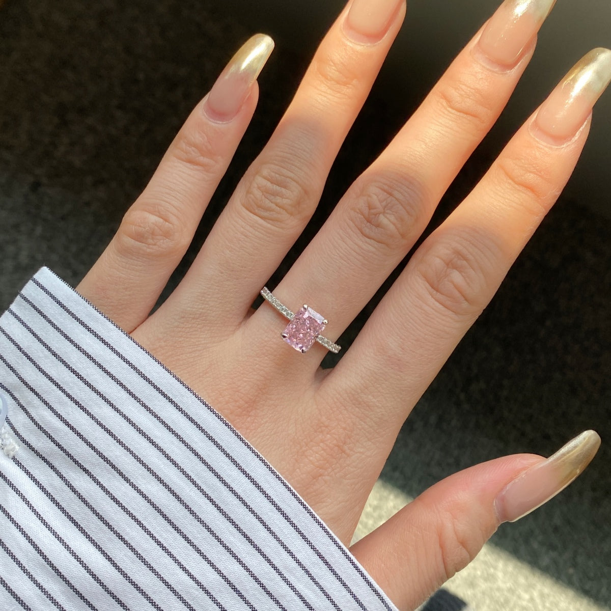 [Regalia Jewelry]2.0 Carat Dazzling Sparkling Radiant Cut Party Ring