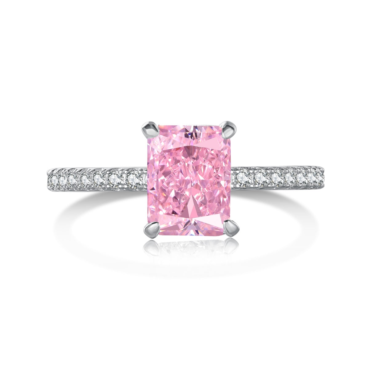 [Regalia Jewelry]2.0 Carat Dazzling Sparkling Radiant Cut Party Ring