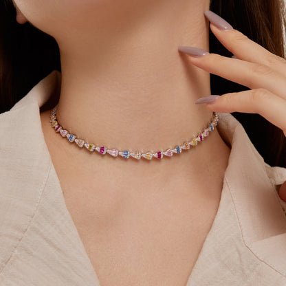 [Regalia Jewelry]Radiant Colorful Rainbow Necklace