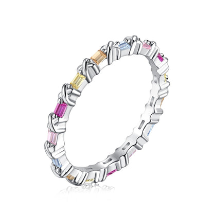 [Regalia Jewelry]Charming Colorful Round Cut Daily Ring