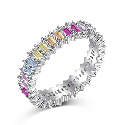 [Regalia Jewelry]Splashy Ornate Emerald Cut Cocktail Ring