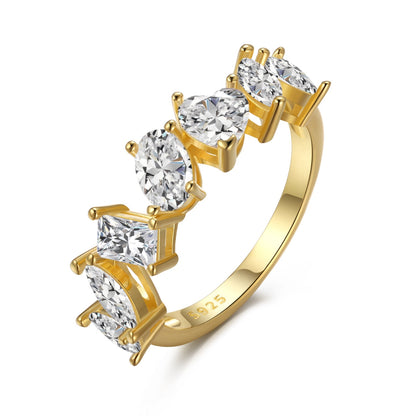 [Regalia Jewelry]Delicate Multi Cut Ring
