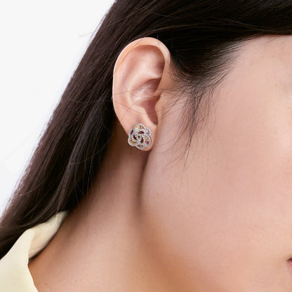 [Regalia Jewelry]Exquisite Flower Shape Daily Earrings