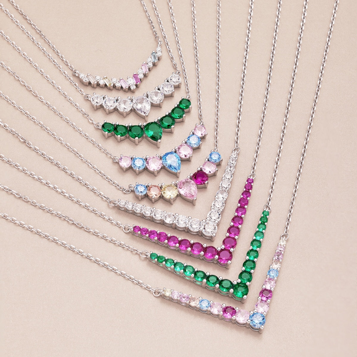 [Regalia Jewelry]Dazzling Rainbow Necklace