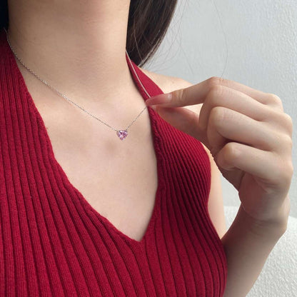 [Regalia Jewelry]6.0 carat Radiant Heart Shape Necklace