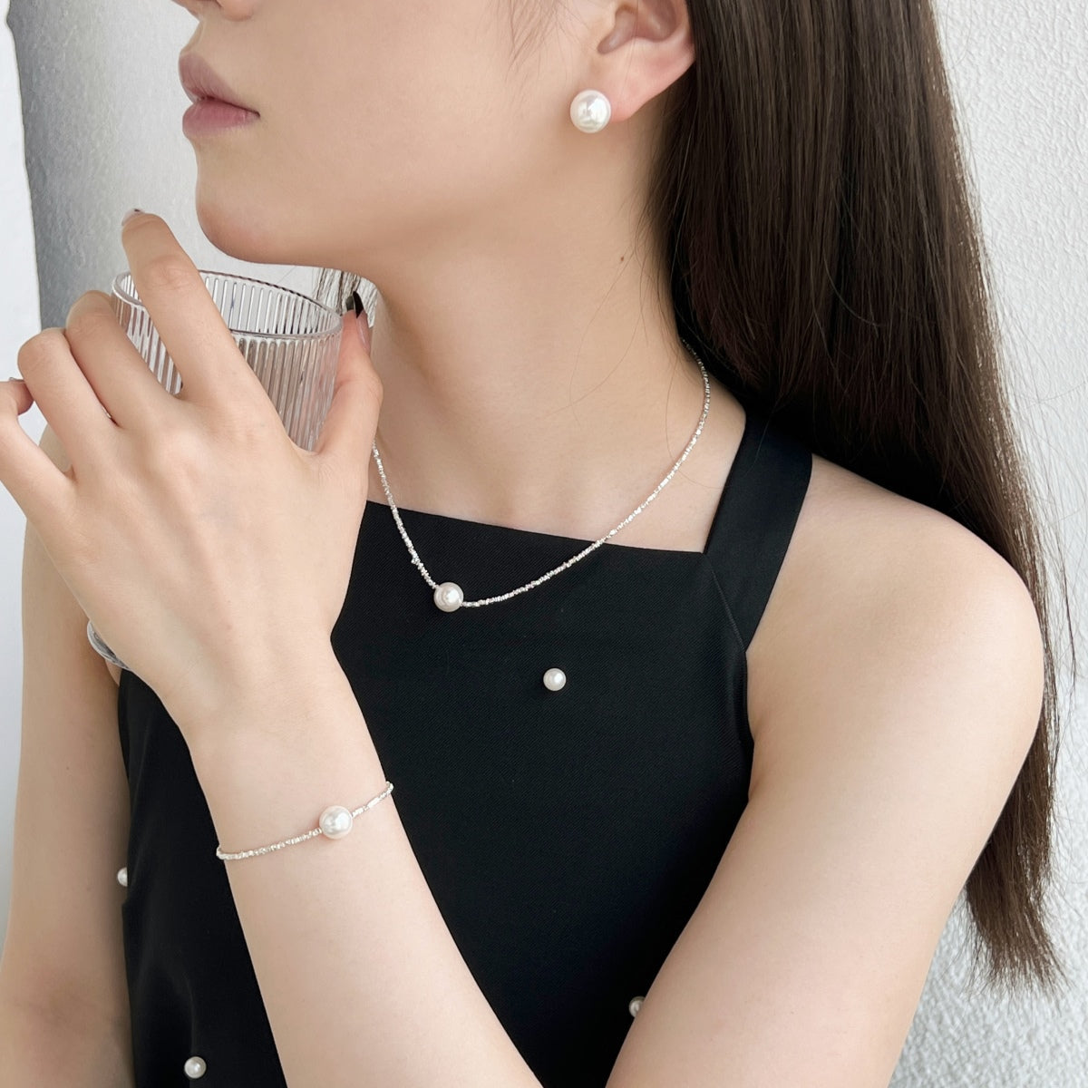 [Regalia Jewelry]Delicate Pearl Earrings