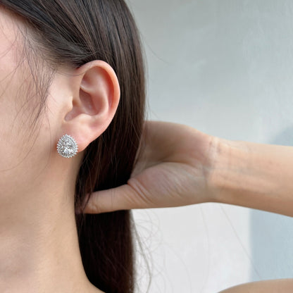 [Regalia Jewelry]Delicate Gorgeous Pear Cut Daily Earrings