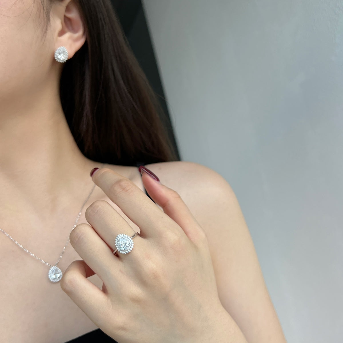 [Regalia Jewelry]Delicate Gorgeous Pear Cut Daily Earrings