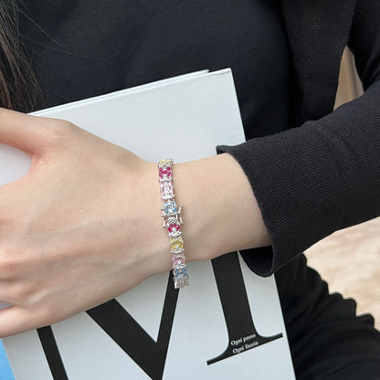 [Regalia Jewelry]Delicate Colorful Multi Cut Party Bracelet