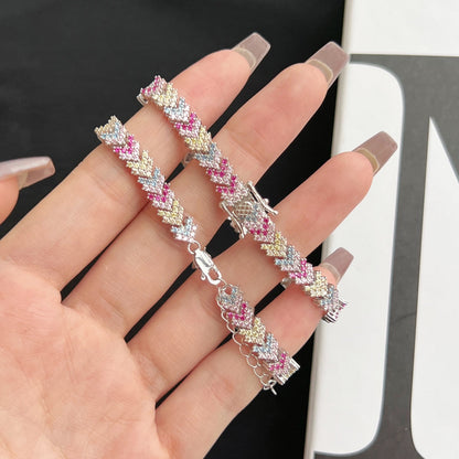[Regalia Jewelry]Ornate Sparkling Round Cut Party Bracelet