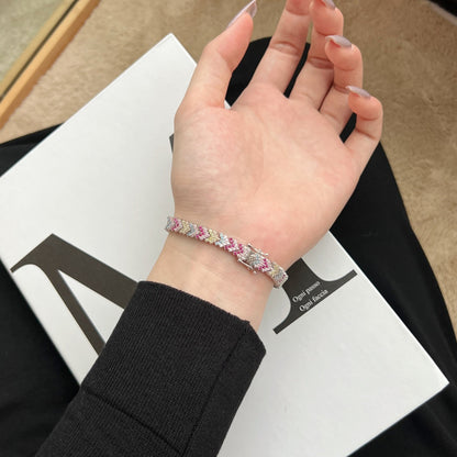 [Regalia Jewelry]Ornate Sparkling Round Cut Party Bracelet