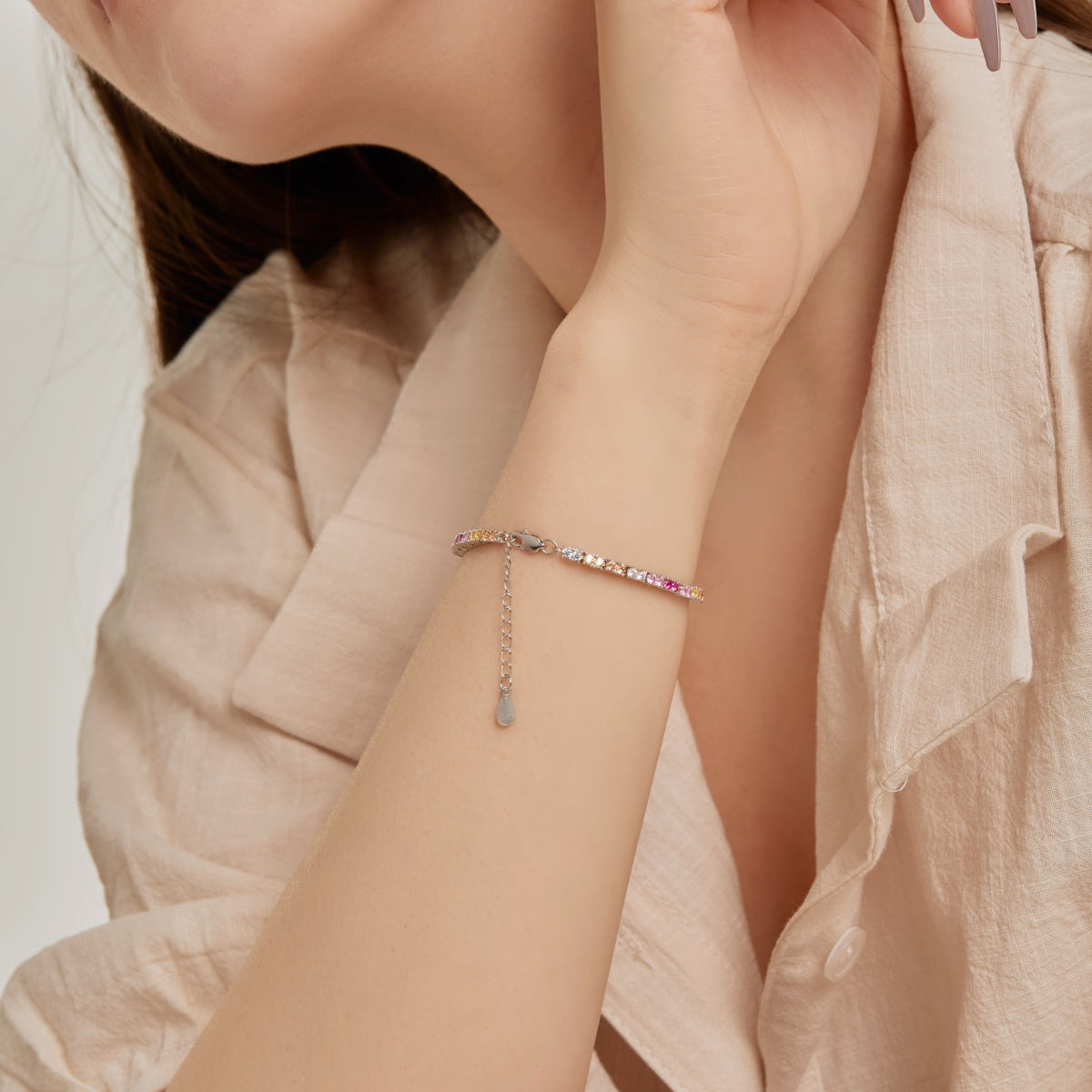 [Regalia Jewelry]Delicate Romantic Heart Shape Lover Bracelet