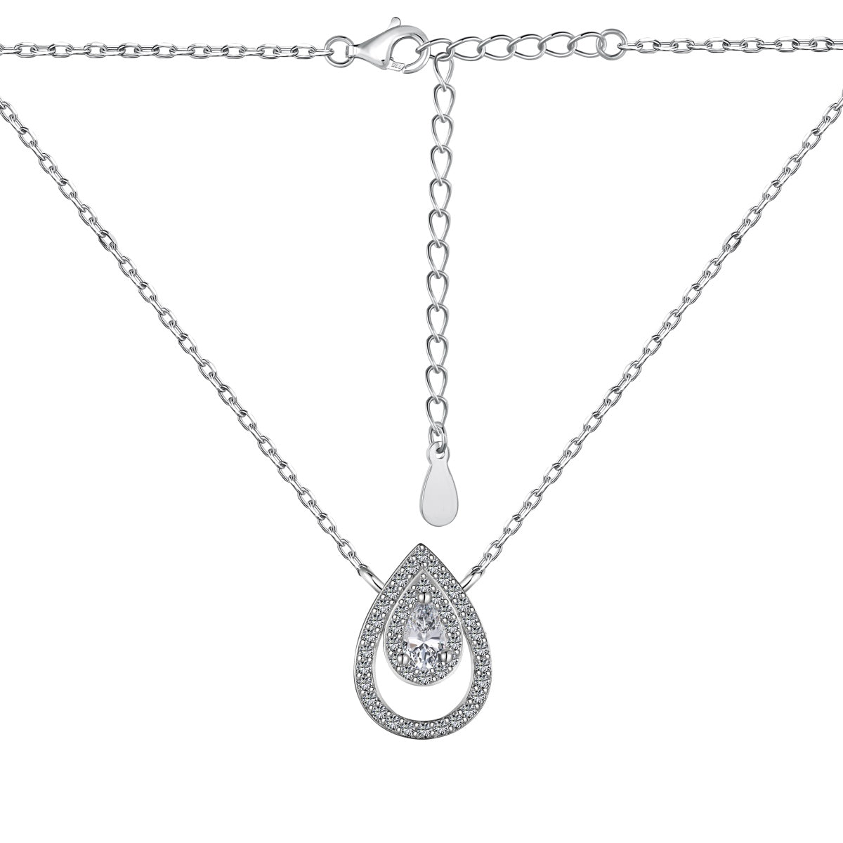 [Regalia Jewelry]Sparkling Pear Cut Necklace