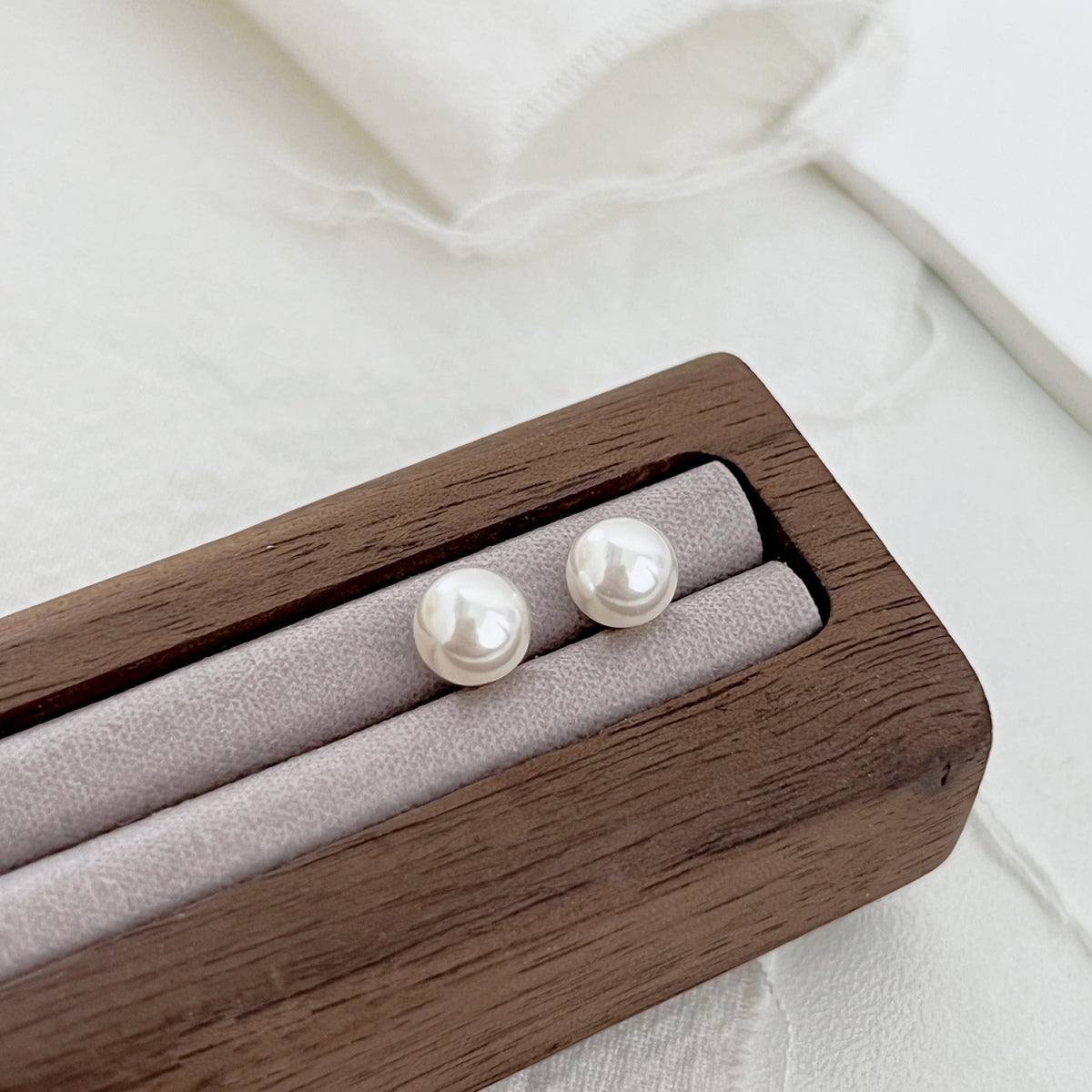 [Regalia Jewelry]Delicate Pearl Earrings