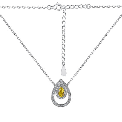 [Regalia Jewelry]Sparkling Pear Cut Necklace
