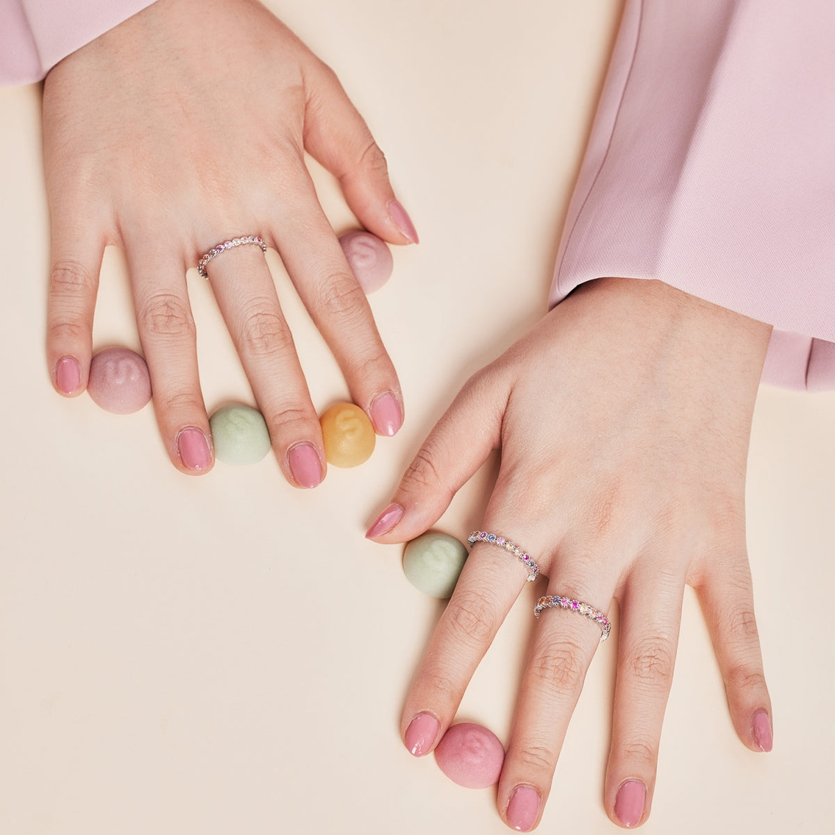 [Regalia Jewelry]Radiant Sparkling Round Cut Daily Ring