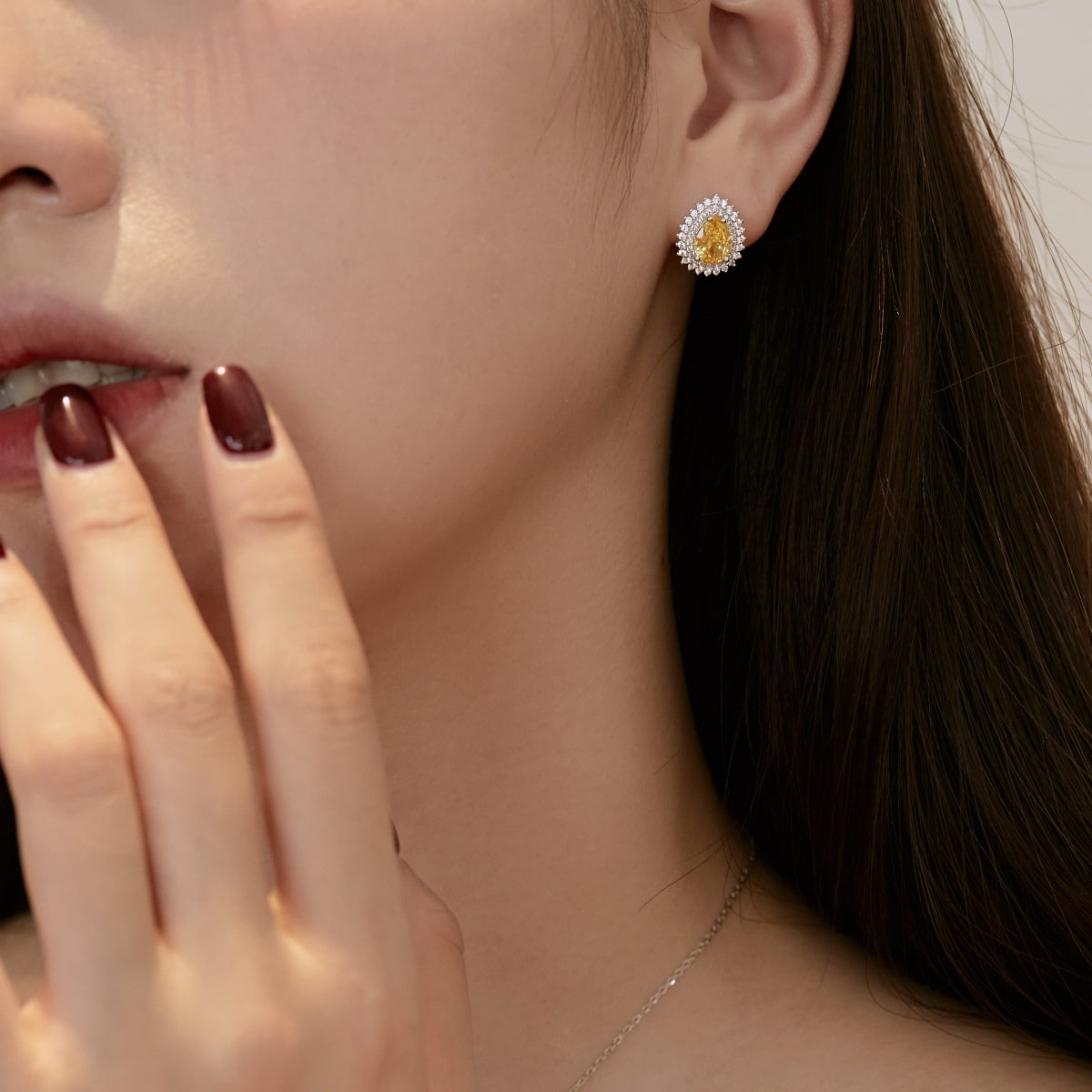 [Regalia Jewelry]Delicate Gorgeous Pear Cut Daily Earrings