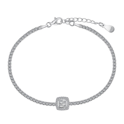 [Regalia Jewelry]Luxurious Dazzling Square Shape Banquet Bracelet