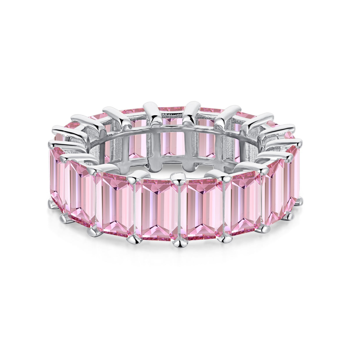 [Regalia Jewelry]0.75 Carat Elegant Emerald Cut Tennis Ring