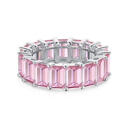 [Regalia Jewelry]0.75 Carat Elegant Emerald Cut Tennis Ring