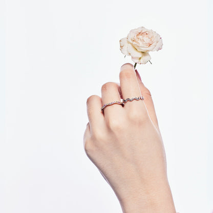 [Regalia Jewelry]Dainty Colorful Round Cut Party Ring