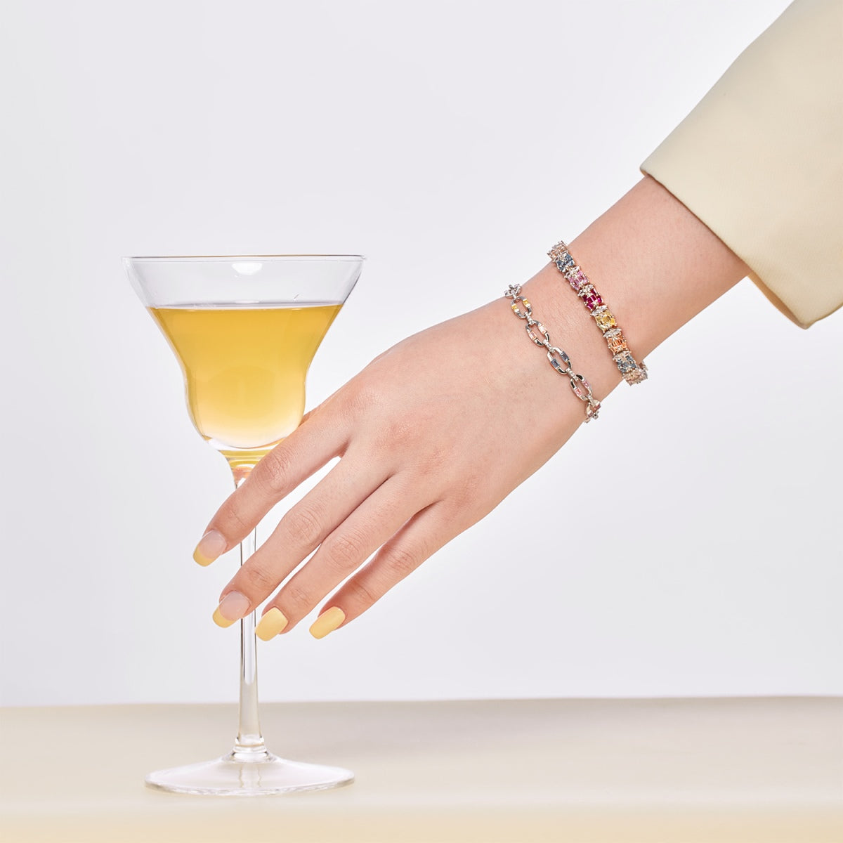 [Regalia Jewelry]Delicate Colorful Multi Cut Party Bracelet
