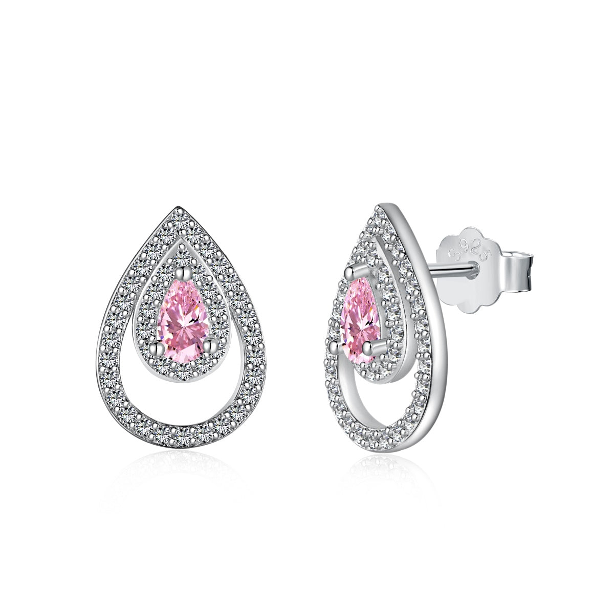 [Regalia Jewelry]Sparkling Delicate Water Drop Shape Daily Earrings